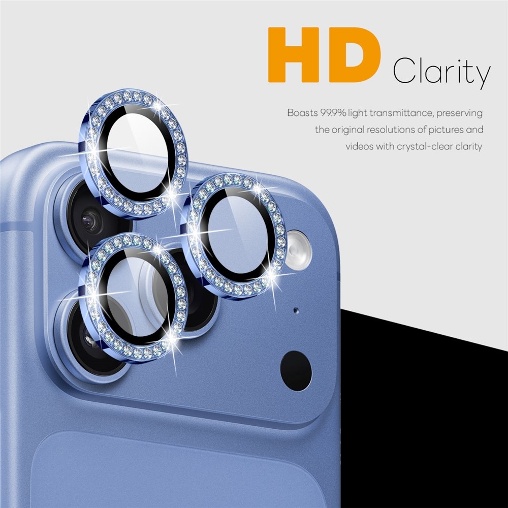 Decor kameraobjektív-üveg az iPhone 18 Pro Max/18 Pro készülékekhez (különálló üvegek) – kék