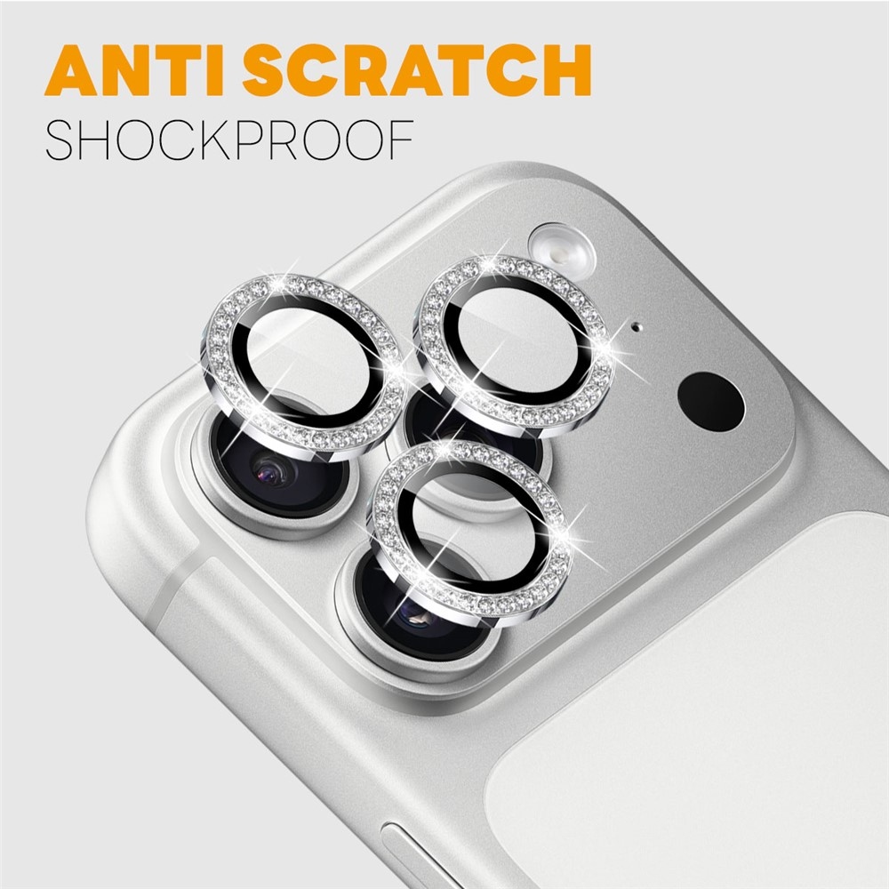 Decor kameraobjektív-üvegek az iPhone 18 Pro Max/18 Pro készülékekhez (különálló üvegek) – ezüst színű