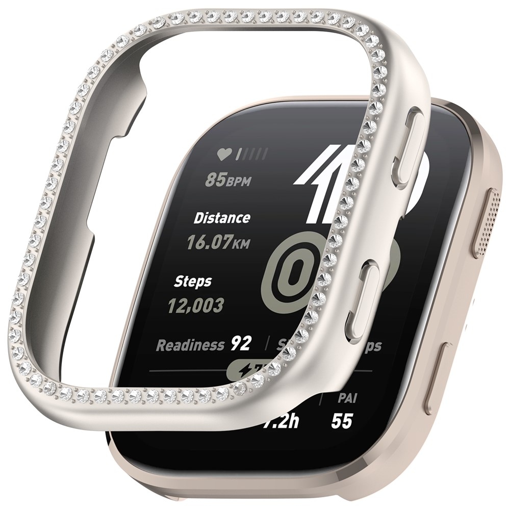 Decory műanyag, rácsatlakoztatható tok strasszokkal az Amazfit Bip 6-hoz – bézs