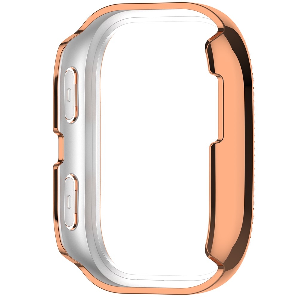 Decory műanyag, rácsatlakoztatható tok strasszokkal az Amazfit Bip 6-hoz – rózsaszín-arany