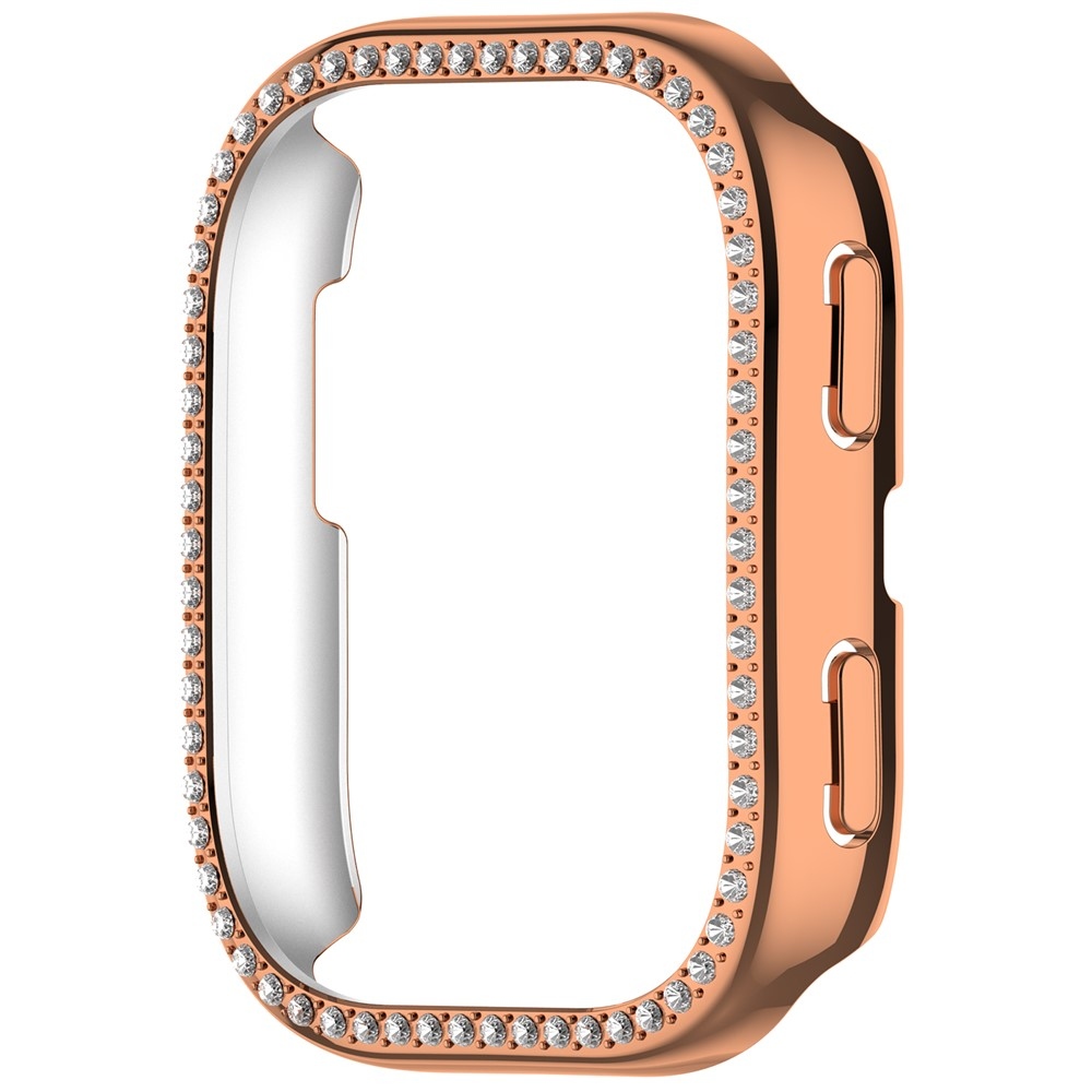 Decory műanyag, rácsatlakoztatható tok strasszokkal az Amazfit Bip 6-hoz – rózsaszín-arany