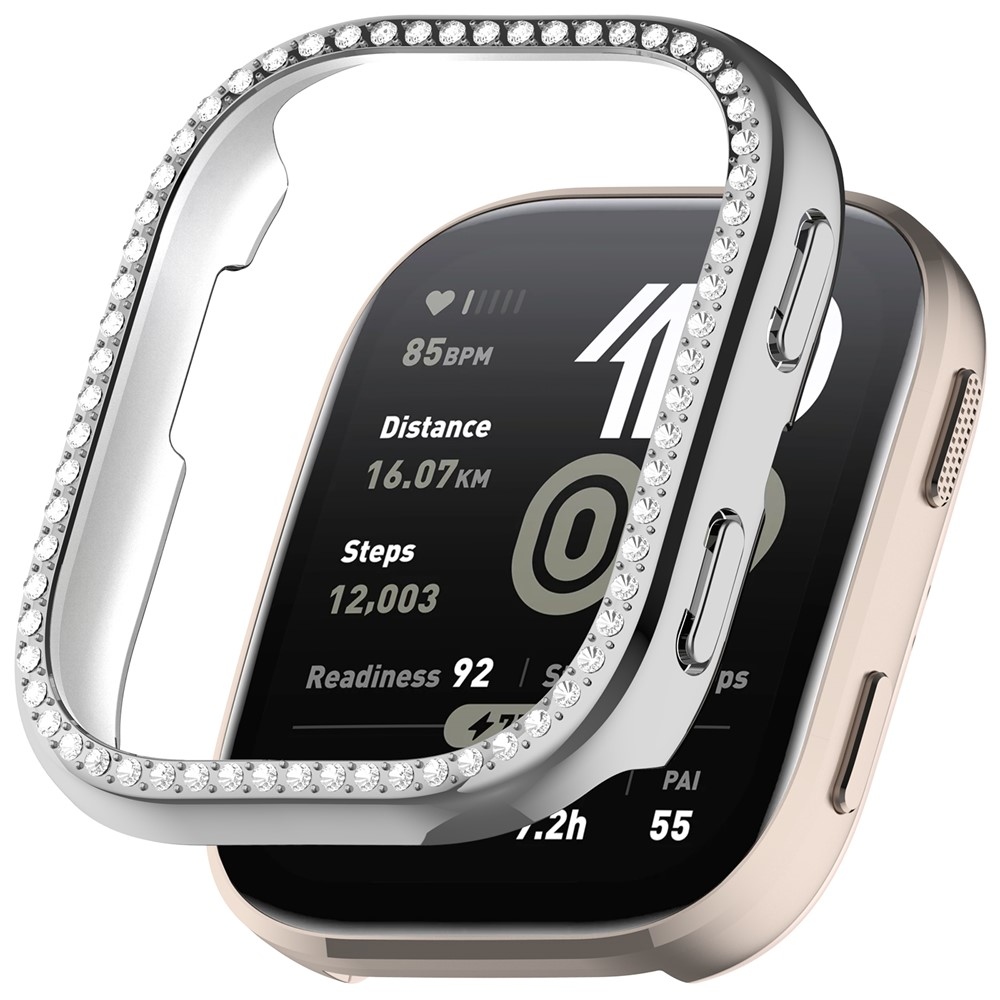 Decory műanyag, rácsatlakoztatható tok strasszokkal az Amazfit Bip 6-hoz – ezüst színű