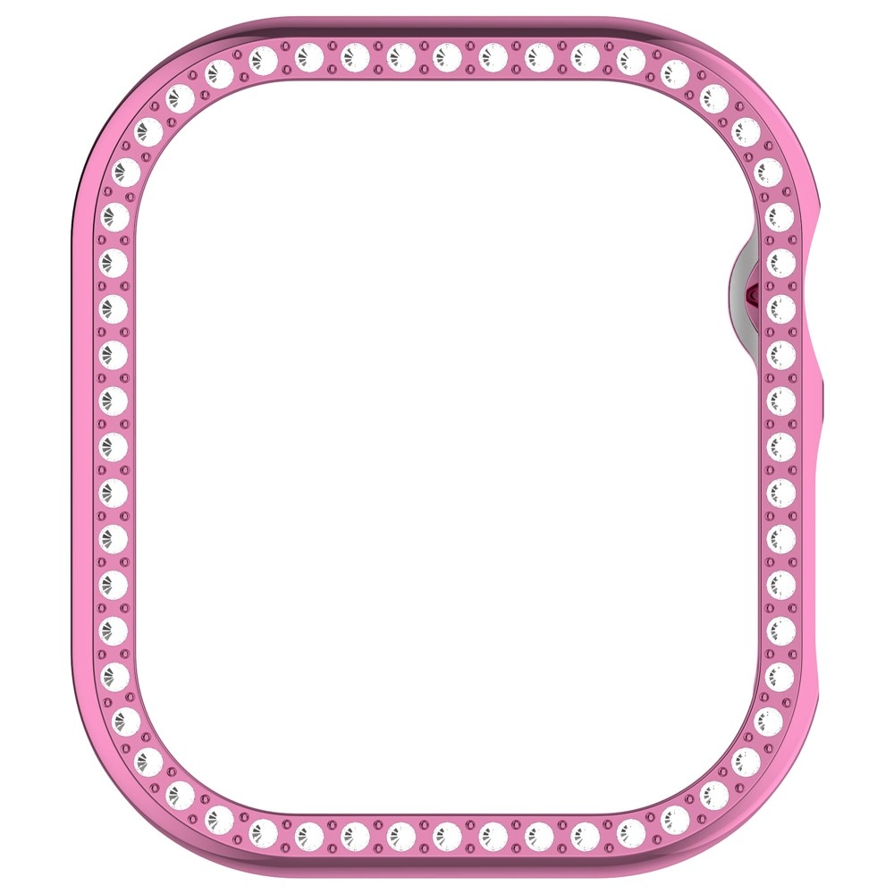 Decory műanyag, rácsatlakoztatható tok strasszokkal az Apple Watch 11/10 42 mm-es modellhez – rózsaszín
