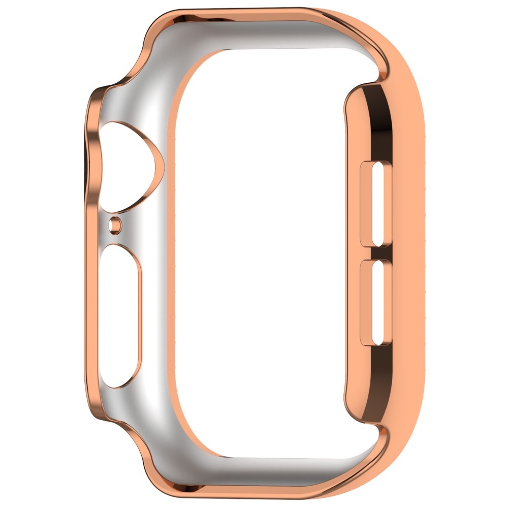Decory műanyag, rácsatlakoztatható tok strasszokkal az Apple Watch 11/10 42 mm-es modellhez – rózsaszín-arany