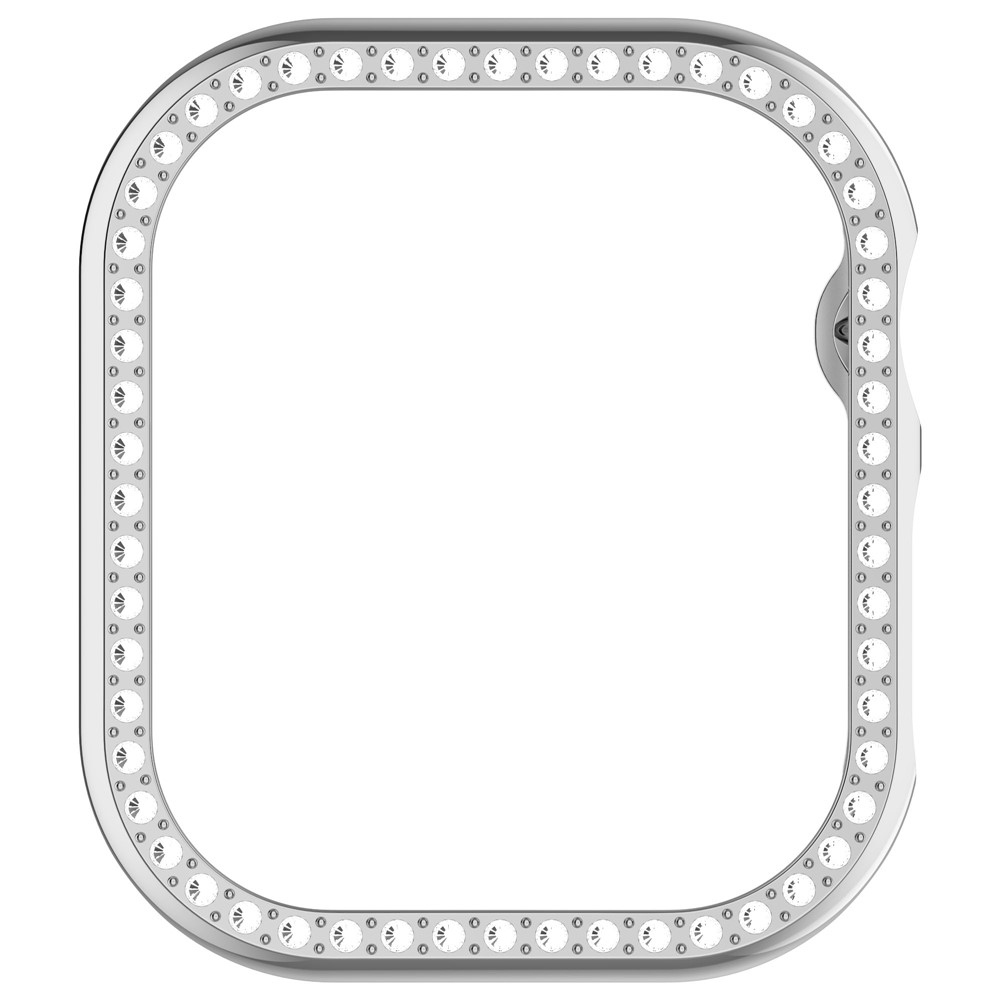 Decory műanyag, rácsatlakoztatható tok strasszokkal az Apple Watch 11/10 42 mm-es modellhez – ezüst színű