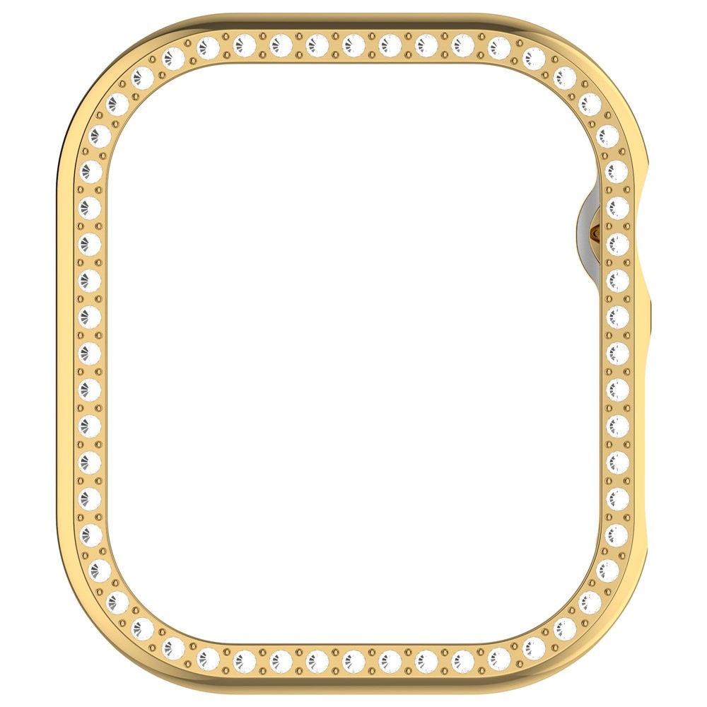 Decory műanyag, rácsatlakoztatható tok strasszokkal az Apple Watch 11/10 42 mm-es modellhez – arany