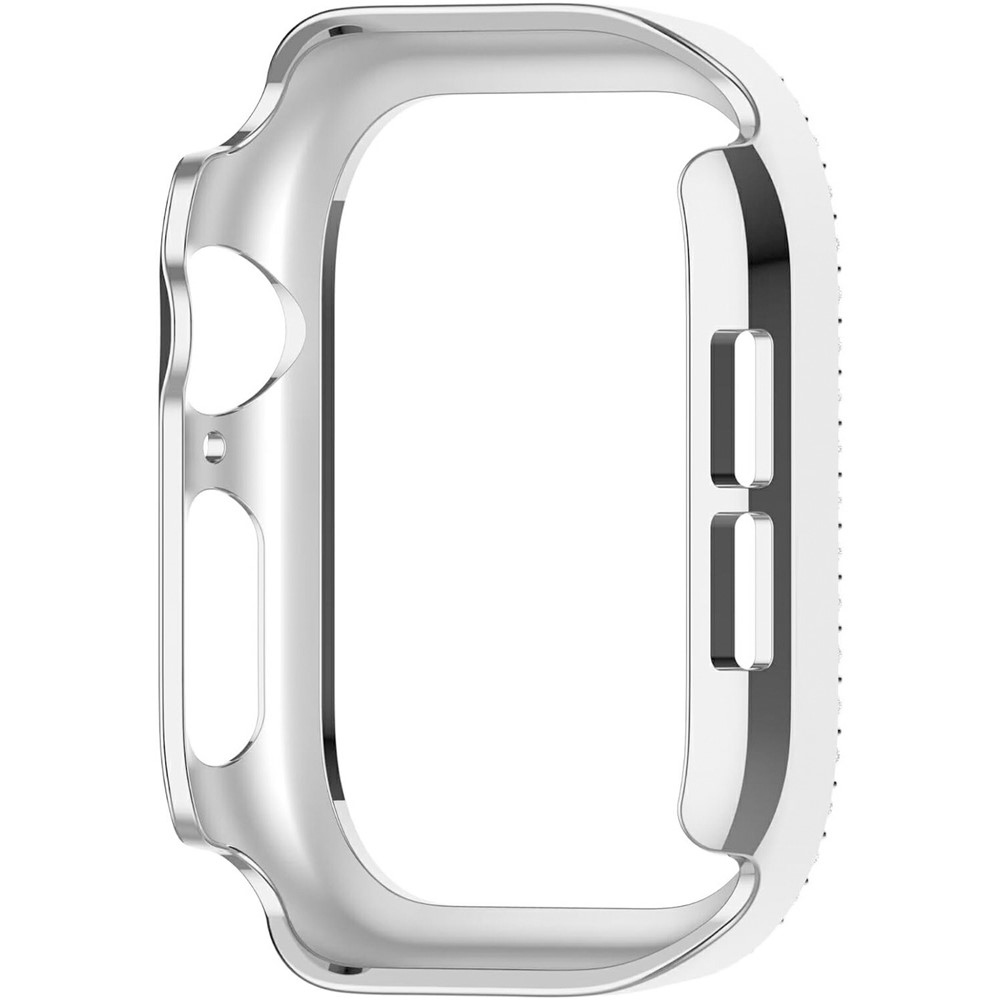 Decory műanyag, rácsatlakoztatható tok strasszokkal az Apple Watch 11/10 46 mm-es modellhez – ezüst színű