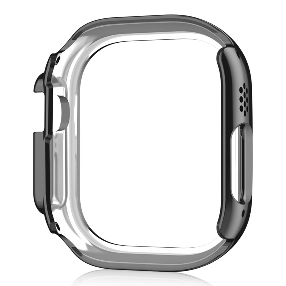 Decory műanyag, rácsatlakoztatható tok strasszokkal az Apple Watch Ultra 4/3/2/1 49 mm-es modellhez – fekete