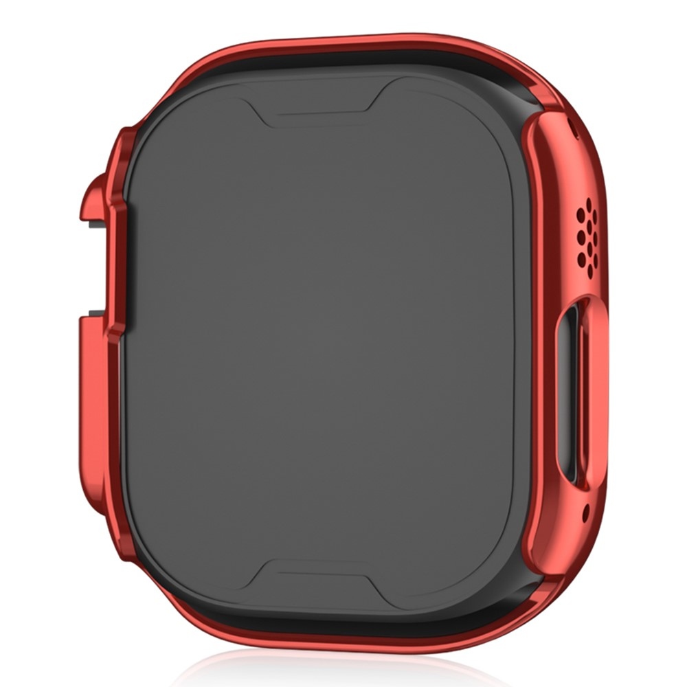 Decory műanyag, rácsatlakoztatható tok strasszokkal az Apple Watch Ultra 4/3/2/1 49 mm-es modellhez – piros