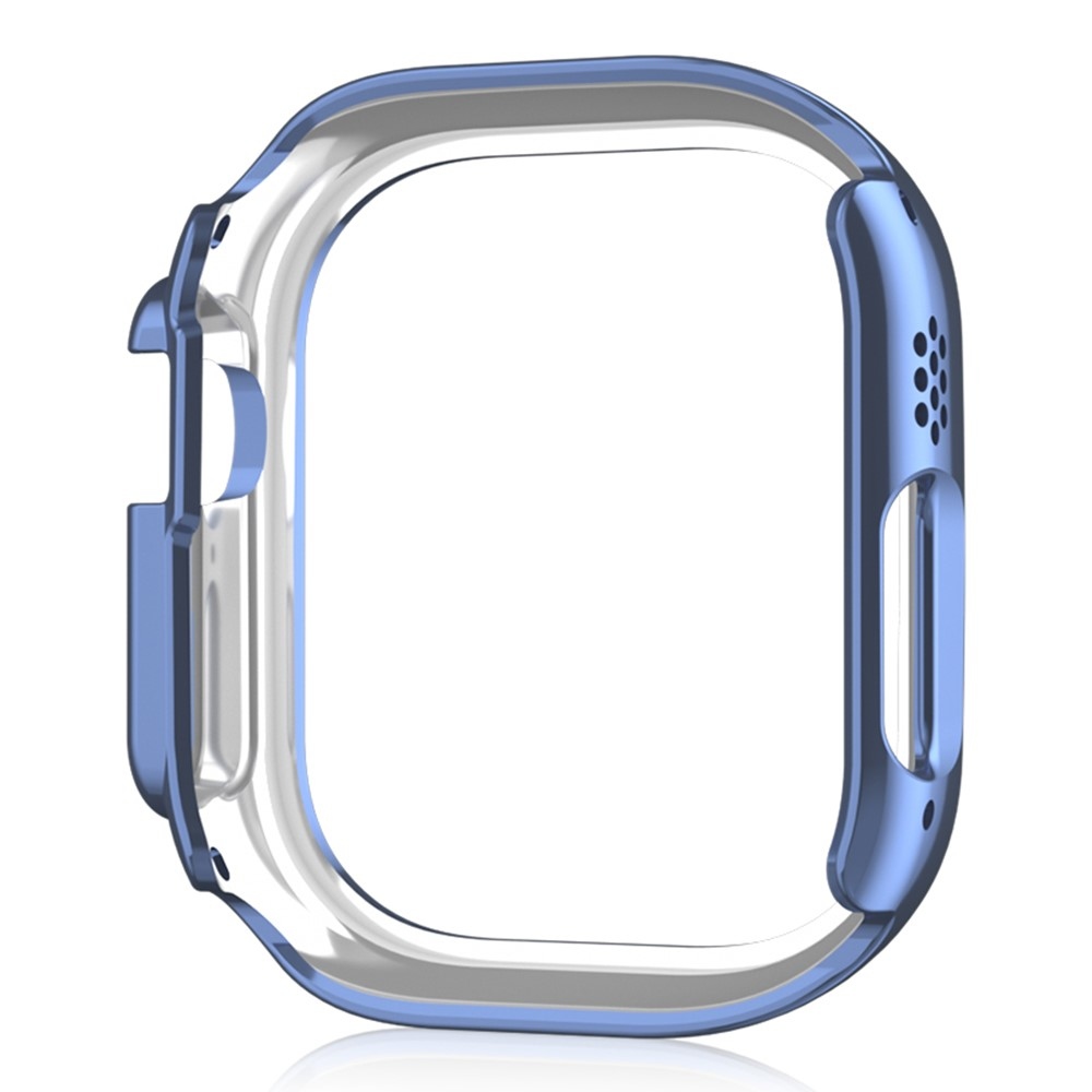 Decory műanyag, rácsatlakoztatható tok strasszokkal az Apple Watch Ultra 4/3/2/1 49 mm-es modellhez – kék
