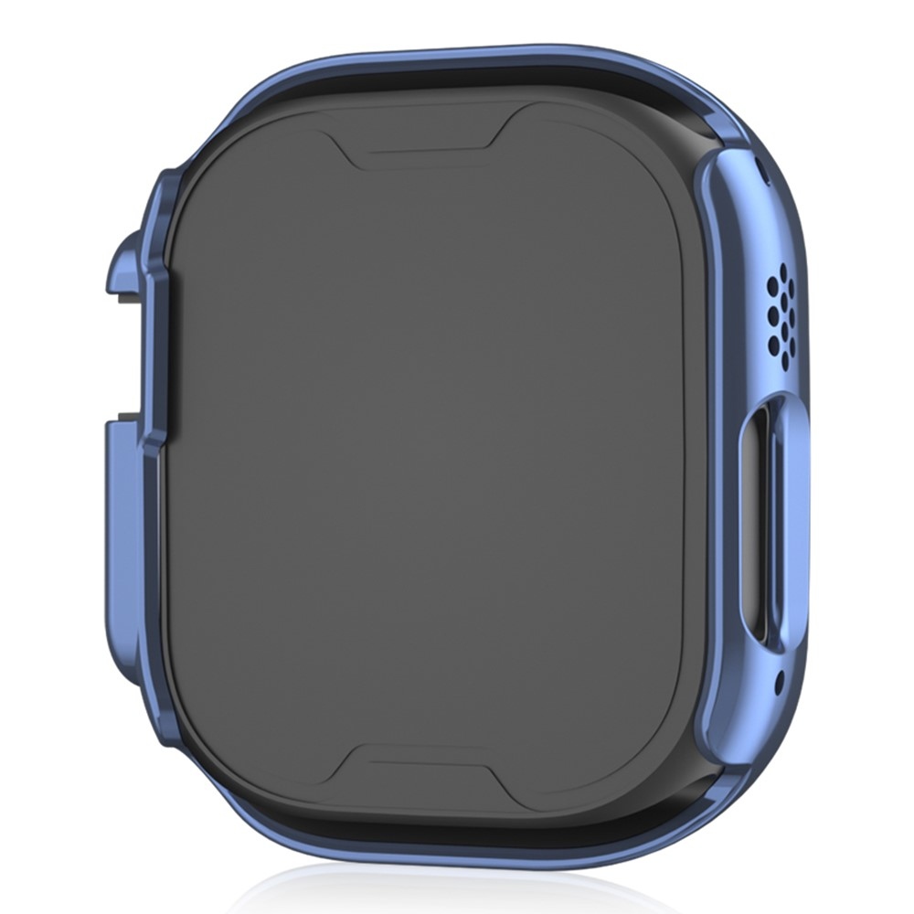 Decory műanyag, rácsatlakoztatható tok strasszokkal az Apple Watch Ultra 4/3/2/1 49 mm-es modellhez – kék