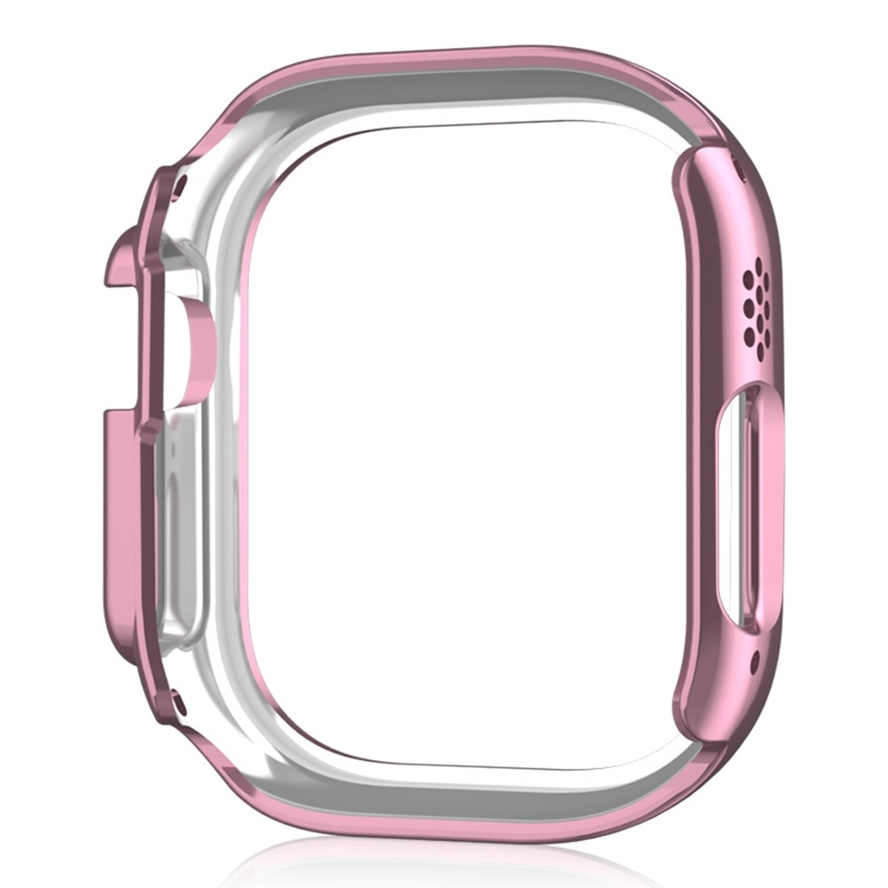 Decory műanyag, rácsatlakoztatható tok strasszokkal az Apple Watch Ultra 4/3/2/1 49 mm-es modellhez – rózsaszín