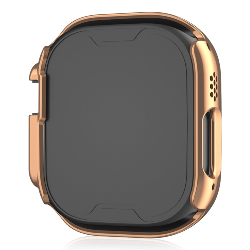 Decory műanyag, rácsatlakoztatható tok strasszokkal az Apple Watch Ultra 4/3/2/1 49 mm-es modellhez – rózsaszín-arany