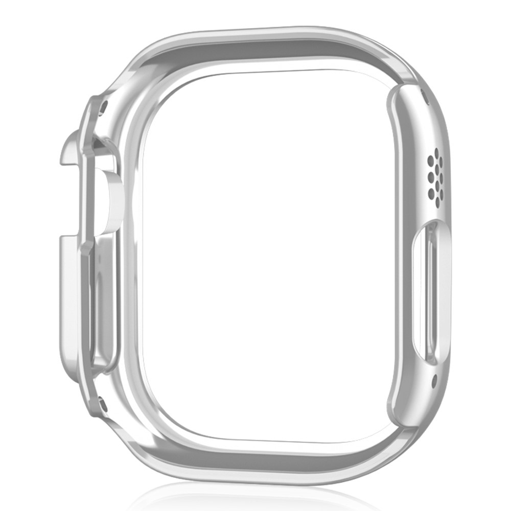 Decory műanyag, rácsatlakoztatható tok strasszokkal az Apple Watch Ultra 4/3/2/1 49 mm-es modellhez – ezüst színű