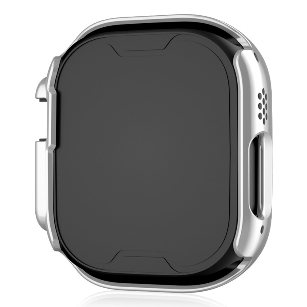 Decory műanyag, rácsatlakoztatható tok strasszokkal az Apple Watch Ultra 4/3/2/1 49 mm-es modellhez – ezüst színű