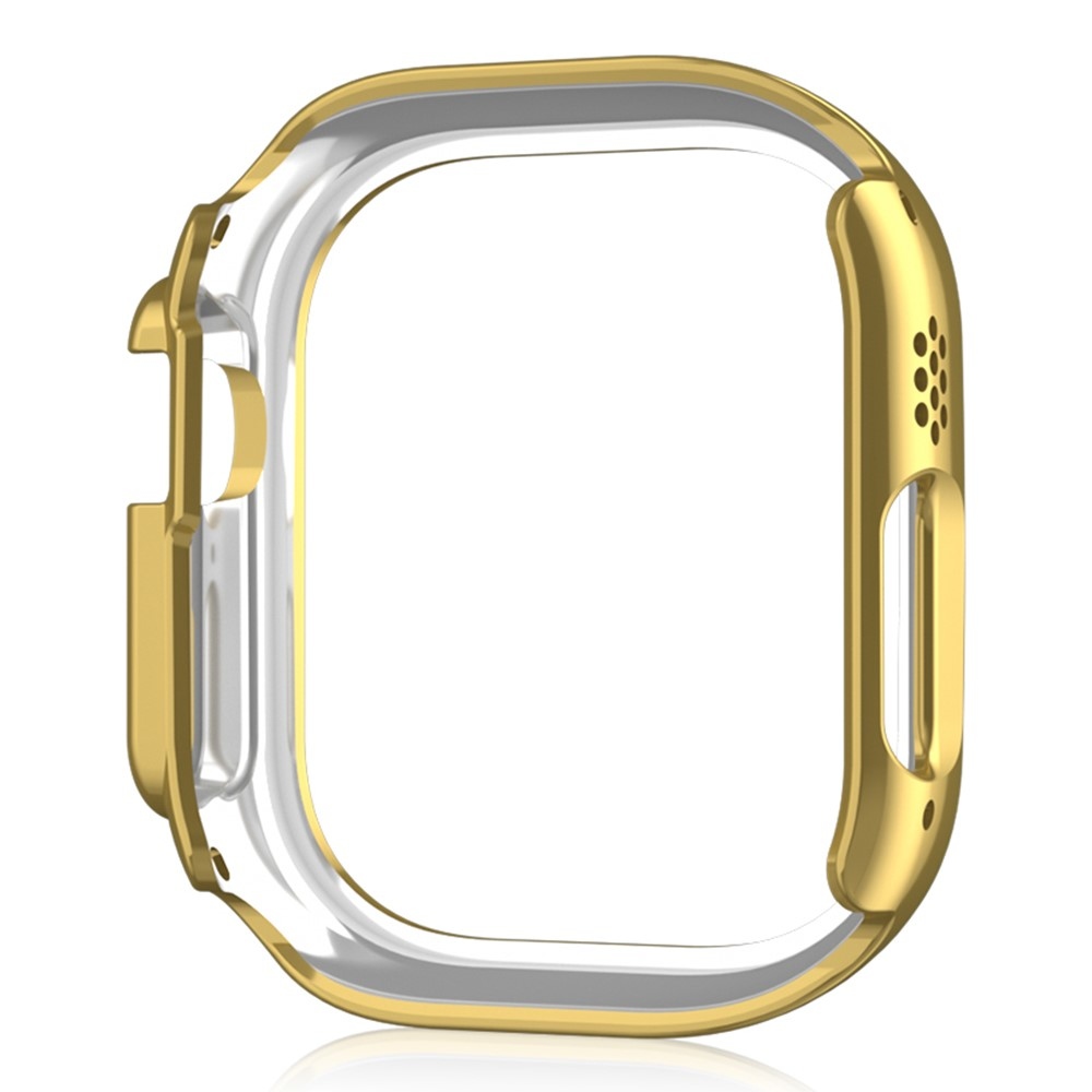 Decory műanyag, rácsatlakoztatható tok strasszokkal az Apple Watch Ultra 4/3/2/1 49 mm-es modellhez – arany