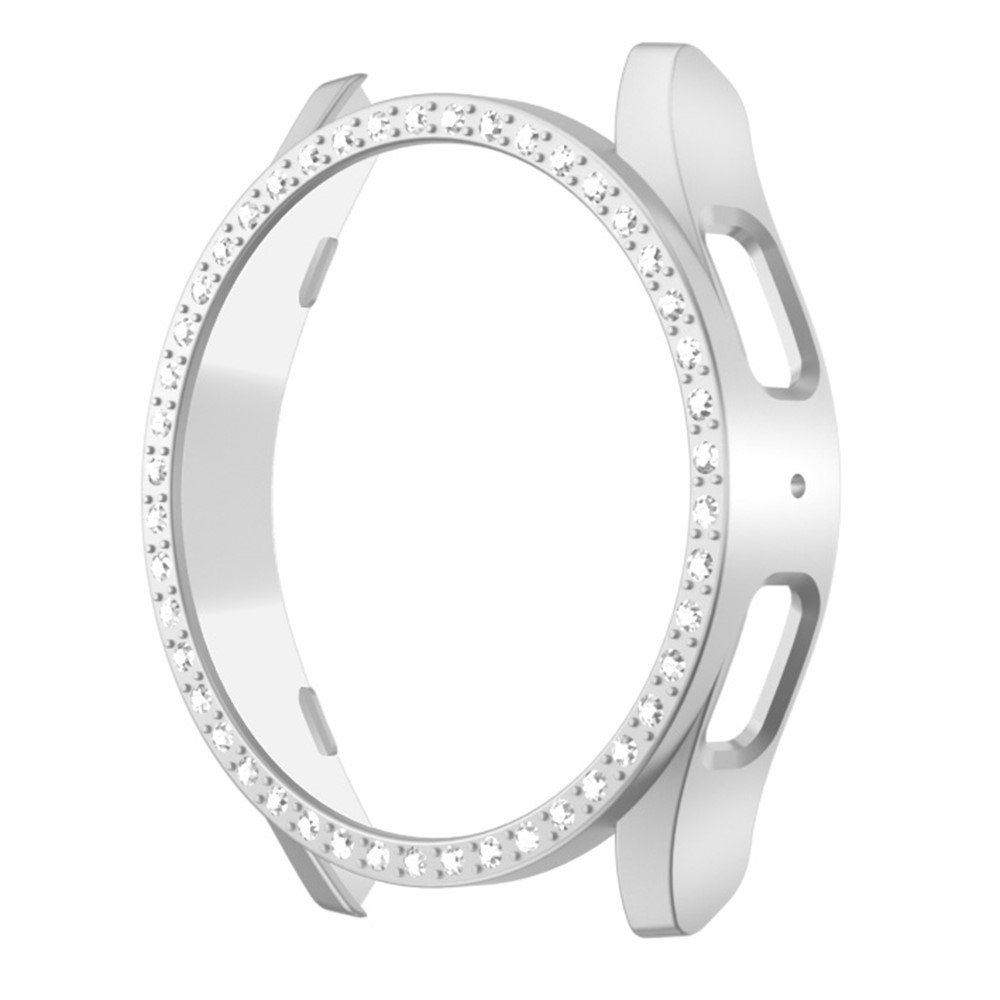 Decory műanyag, rácsatlakoztatható tok strasszokkal a Samsung Galaxy Watch7 40 mm-es modellhez – fehér