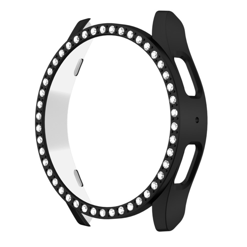 Decory műanyag, rácsatlakoztatható tok strasszokkal a Samsung Galaxy Watch7 40 mm-es modellhez – fekete