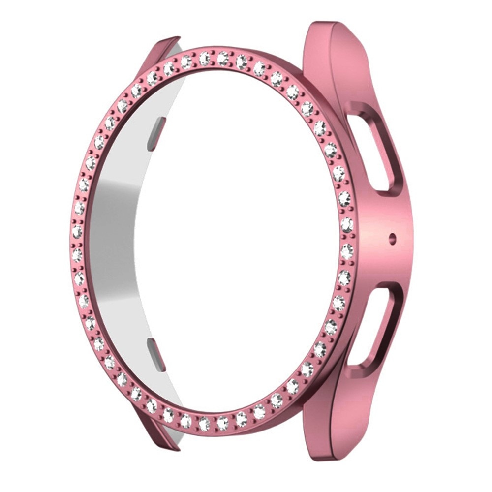 Decory műanyag, rácsatlakoztatható tok strasszokkal a Samsung Galaxy Watch7 40 mm-es modellhez – rózsaszín