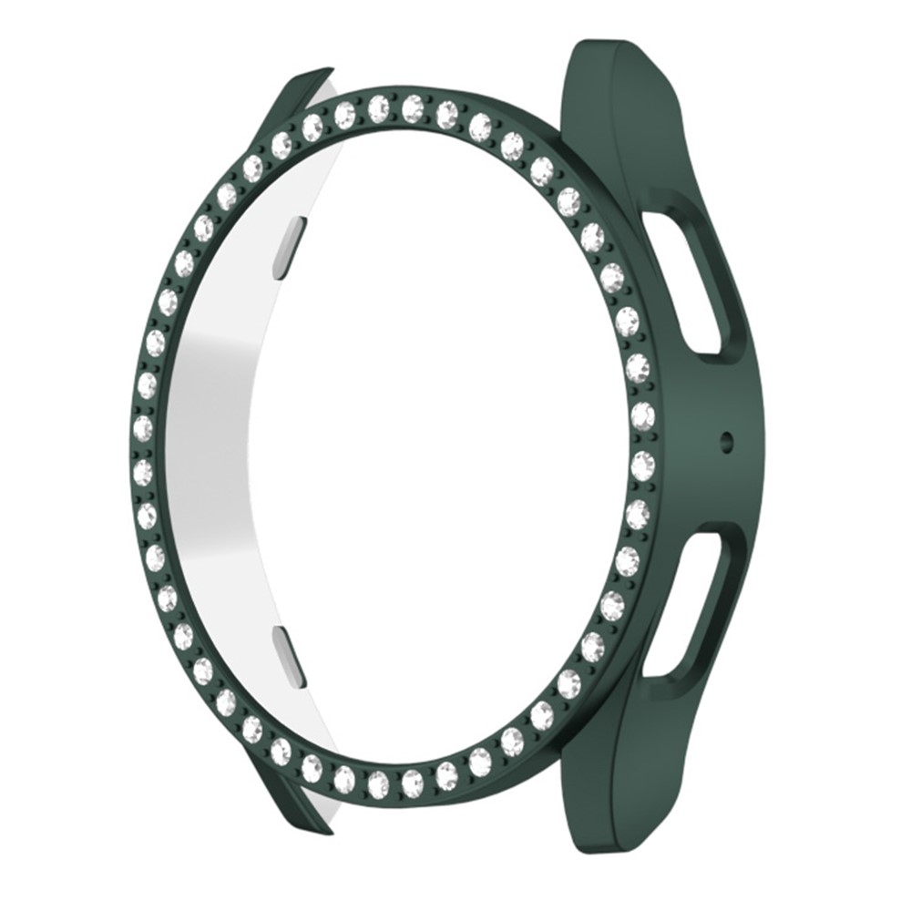 Decory műanyag, rácsatlakoztatható tok strasszokkal a Samsung Galaxy Watch7 40 mm-es modellhez – zöld