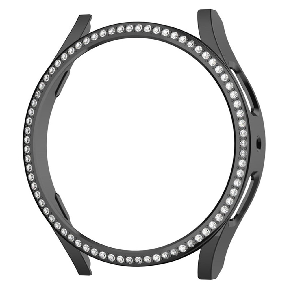 Decory műanyag, rácsatlakoztatható tok strasszokkal a Samsung Galaxy Watch7 44 mm-es modellhez – fekete