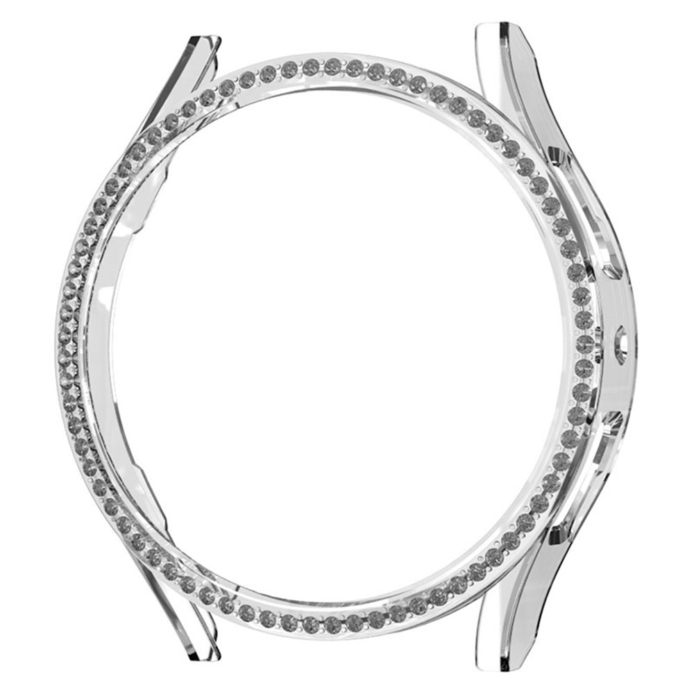 Decory műanyag, rácsatlakoztatható tok strasszokkal a Samsung Galaxy Watch7 44 mm-es modellhez – átlátszó