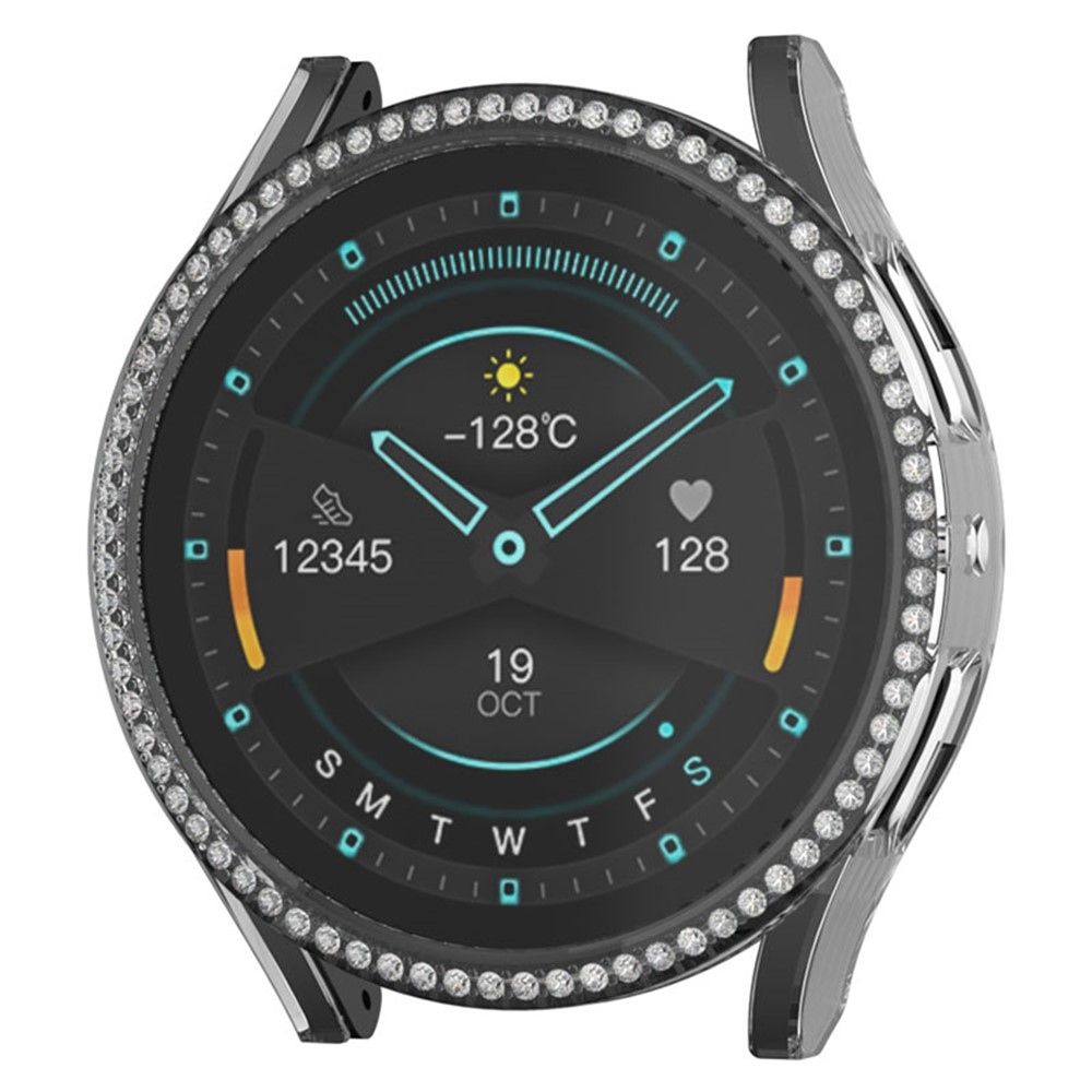 Decory műanyag, rácsatlakoztatható tok strasszokkal a Samsung Galaxy Watch7 44 mm-es modellhez – átlátszó