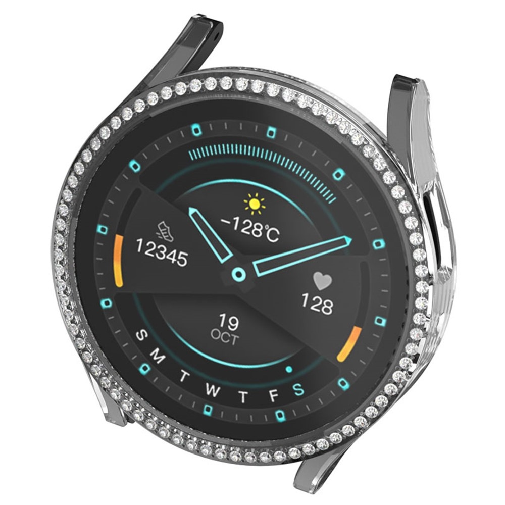 Decory műanyag, rácsatlakoztatható tok strasszokkal a Samsung Galaxy Watch7 44 mm-es modellhez – átlátszó