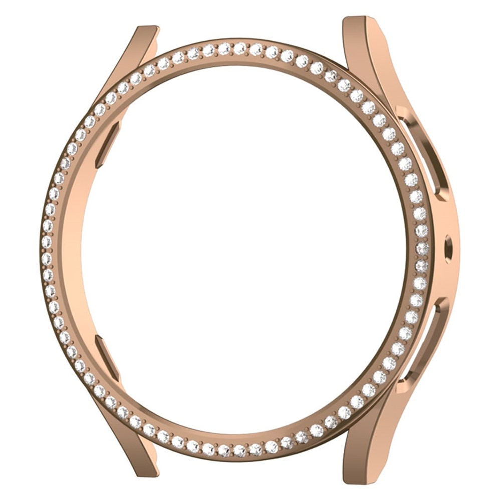 Decory műanyag, rácsatlakoztatható tok strasszokkal a Samsung Galaxy Watch7 44 mm-es modellhez – rózsaszín-arany
