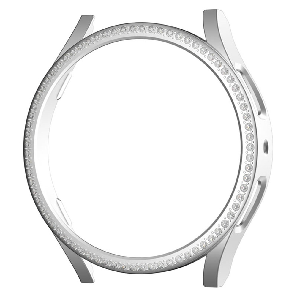 Decory műanyag, rácsatlakoztatható tok strasszokkal a Samsung Galaxy Watch7 44 mm-es modellhez – ezüst színű