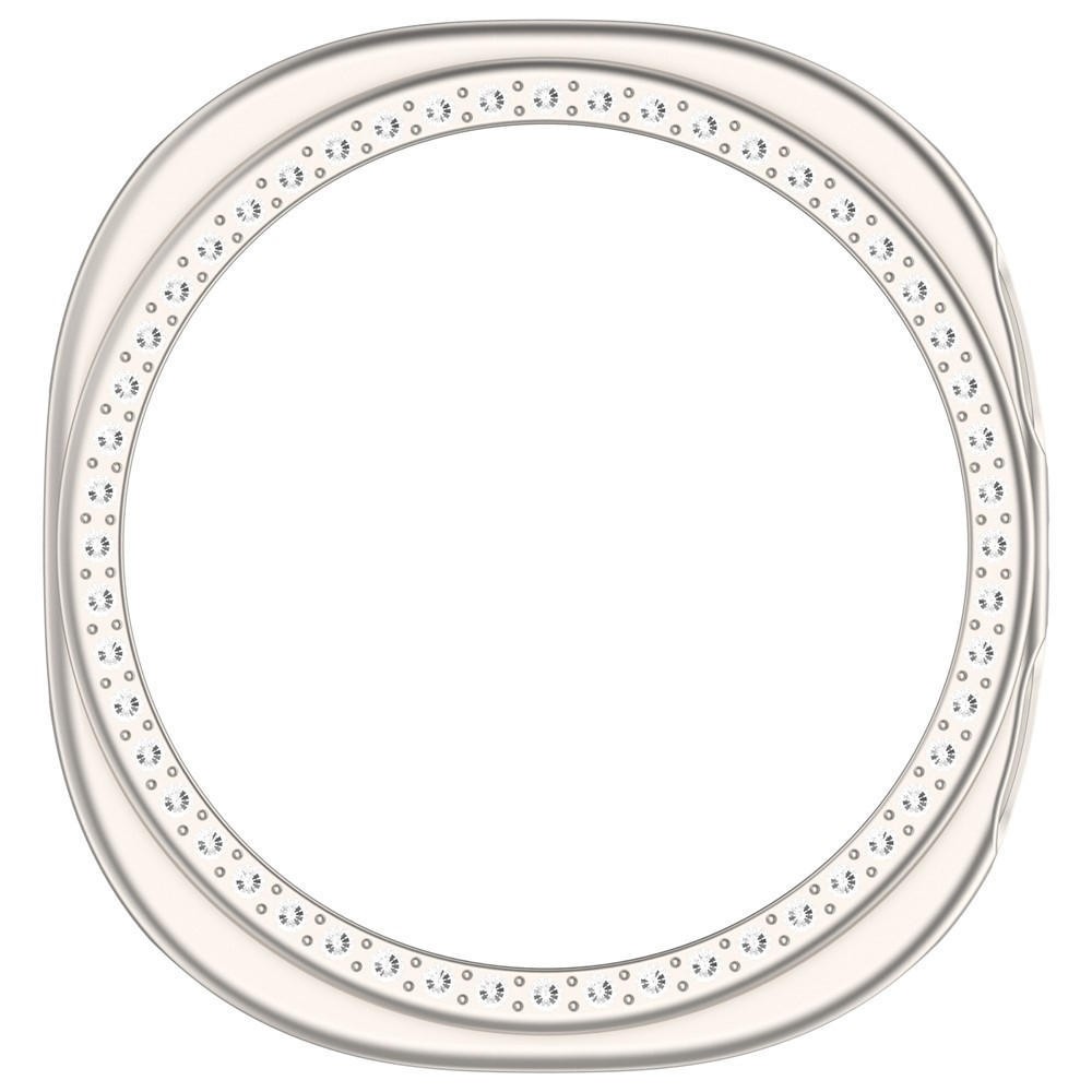 Decory műanyag, ráilleszthető tok strasszokkal a Samsung Galaxy Watch9 40 mm-es modellhez – bézs