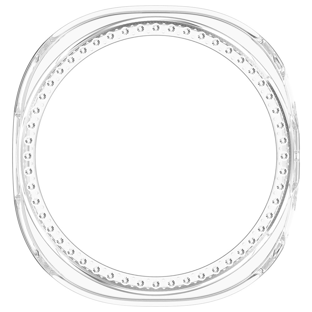 Decory műanyag, strasszokkal díszített felcsatolható tok a Samsung Galaxy Watch9 40 mm-es modellhez – átlátszó
