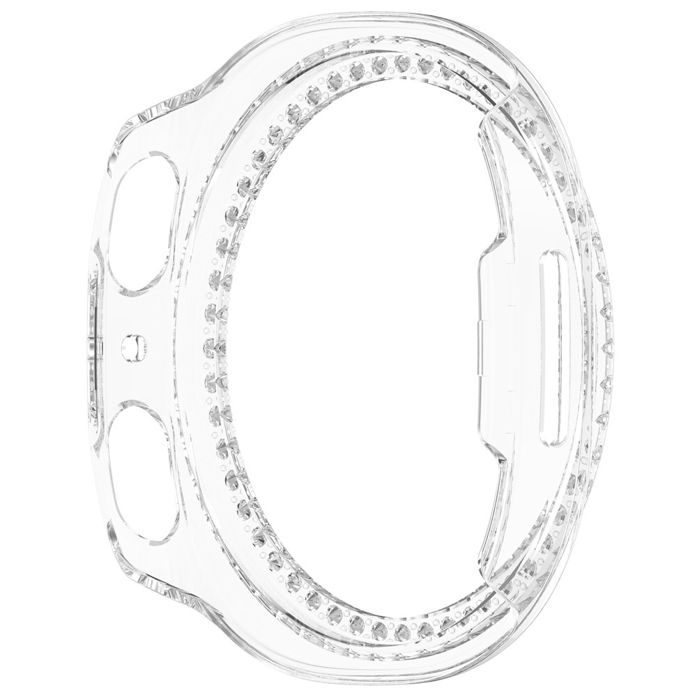 Decory műanyag, strasszokkal díszített felcsatolható tok a Samsung Galaxy Watch9 40 mm-es modellhez – átlátszó