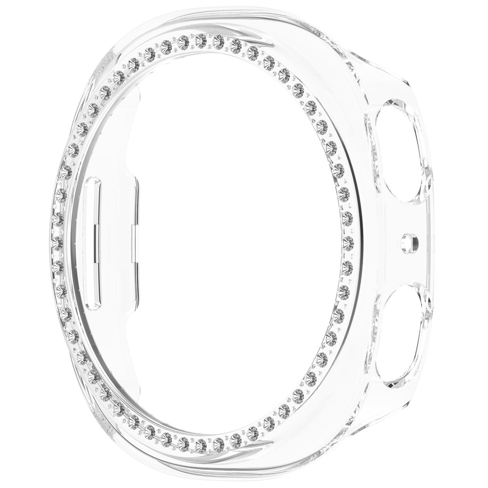 Decory műanyag, strasszokkal díszített felcsatolható tok a Samsung Galaxy Watch9 40 mm-es modellhez – átlátszó