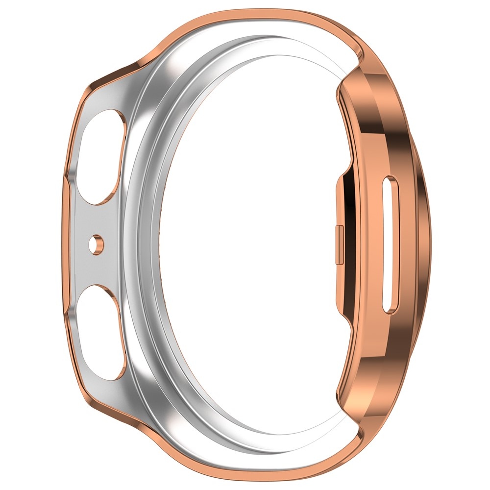 Decory műanyag, rácsatlakoztatható tok strasszokkal a Samsung Galaxy Watch9 40 mm-es modellhez – rózsaszín-arany