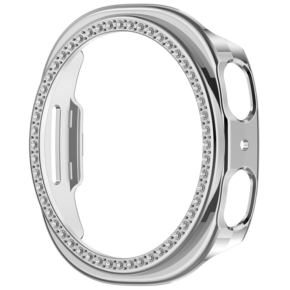 Decory műanyag, rácsatlakoztatható tok strasszokkal a Samsung Galaxy Watch9 44 mm-es modellhez – ezüst színű