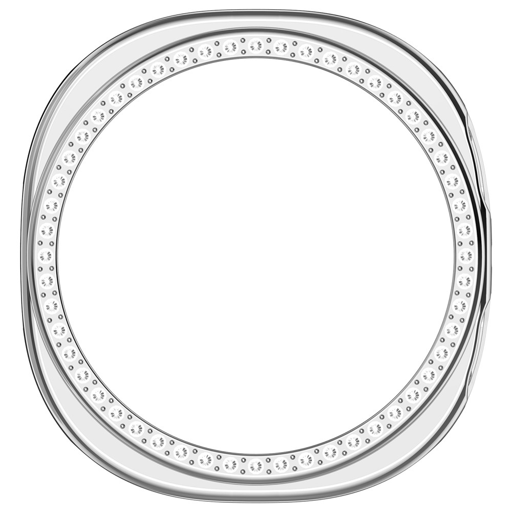Decory műanyag, rácsatlakoztatható tok strasszokkal a Samsung Galaxy Watch9 44 mm-es modellhez – ezüst színű