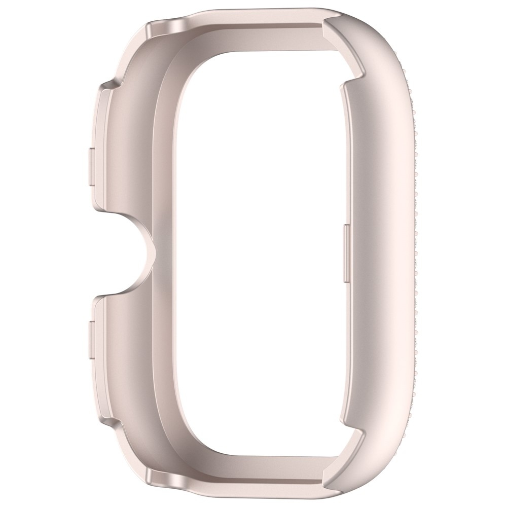 Decory műanyag, rácsatlakoztatható tok strasszokkal a Xiaomi Redmi Watch 5-hez – bézs
