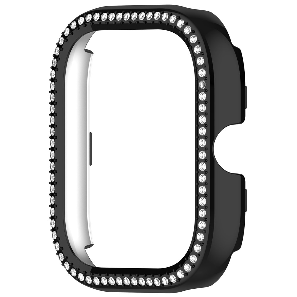 Decory műanyag, rácsatlakoztatható tok strasszokkal a Xiaomi Redmi Watch 5-hez – fekete