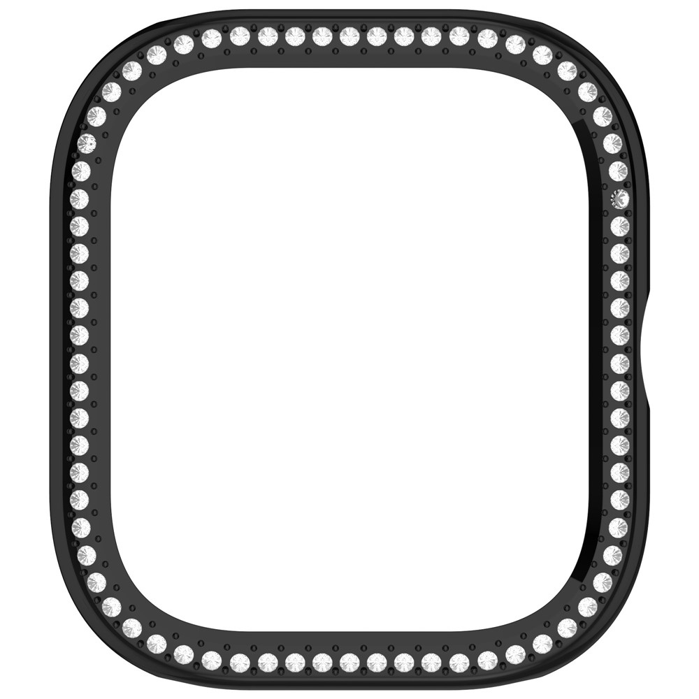 Decory műanyag, rácsatlakoztatható tok strasszokkal a Xiaomi Redmi Watch 5-hez – fekete