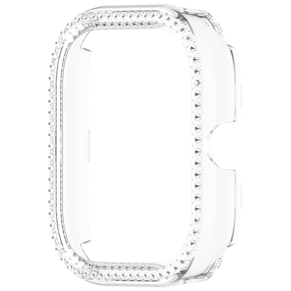 Decory műanyag, rácsatlakoztatható tok strasszokkal a Xiaomi Redmi Watch 5-hez – átlátszó