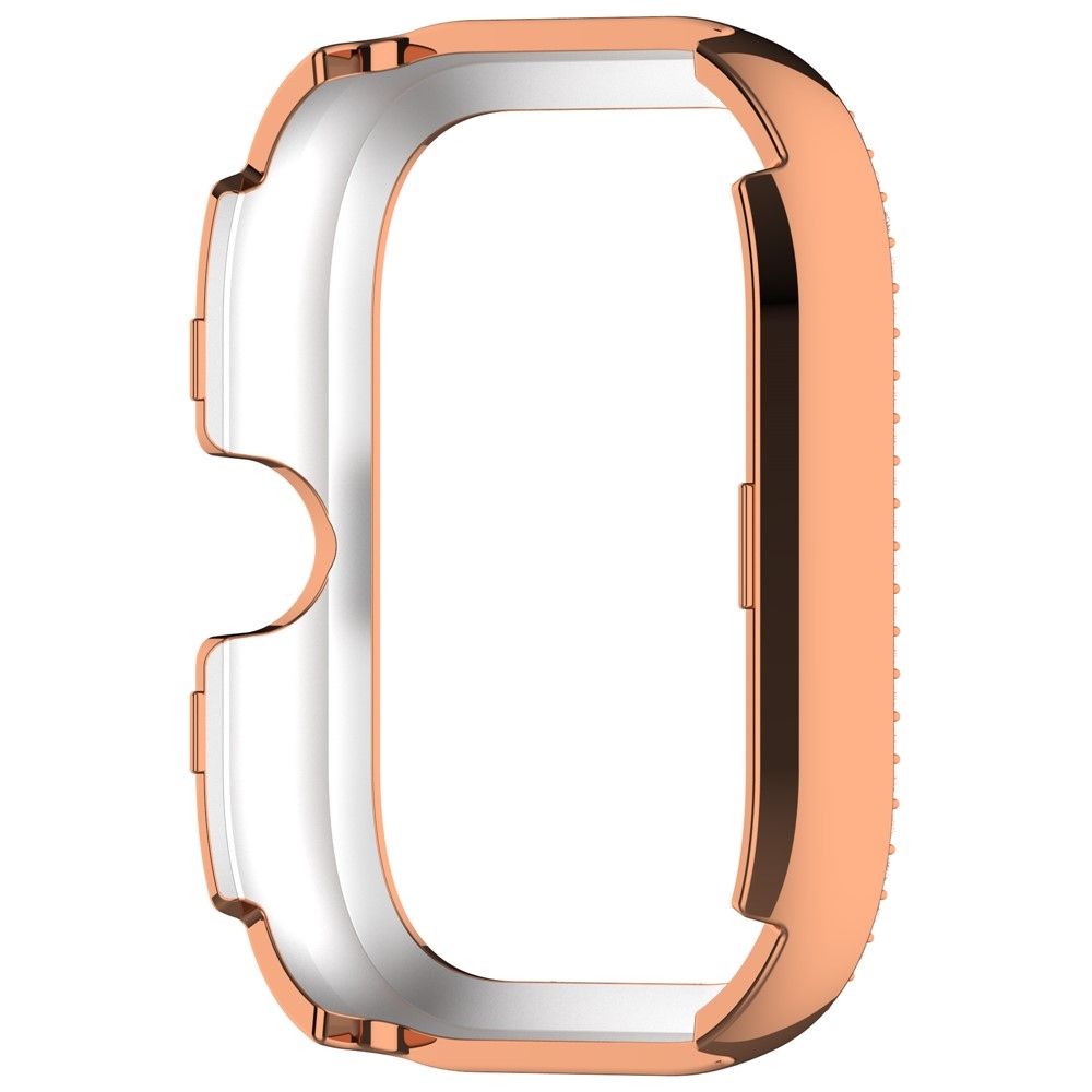 Decory műanyag, rácsatlakoztatható tok strasszokkal a Xiaomi Redmi Watch 5-hez – rózsaszín-arany