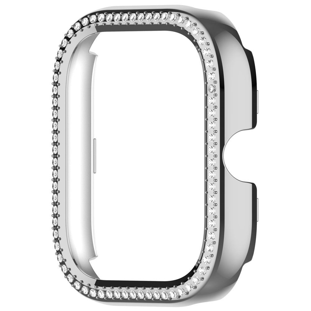 Decory műanyag, rácsatlakoztatható tok strasszokkal a Xiaomi Redmi Watch 5-hez – ezüst színű