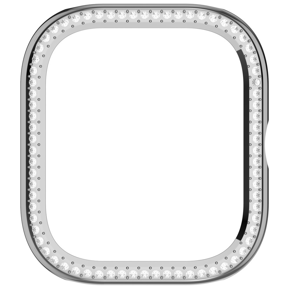 Decory műanyag, rácsatlakoztatható tok strasszokkal a Xiaomi Redmi Watch 5-hez – ezüst színű