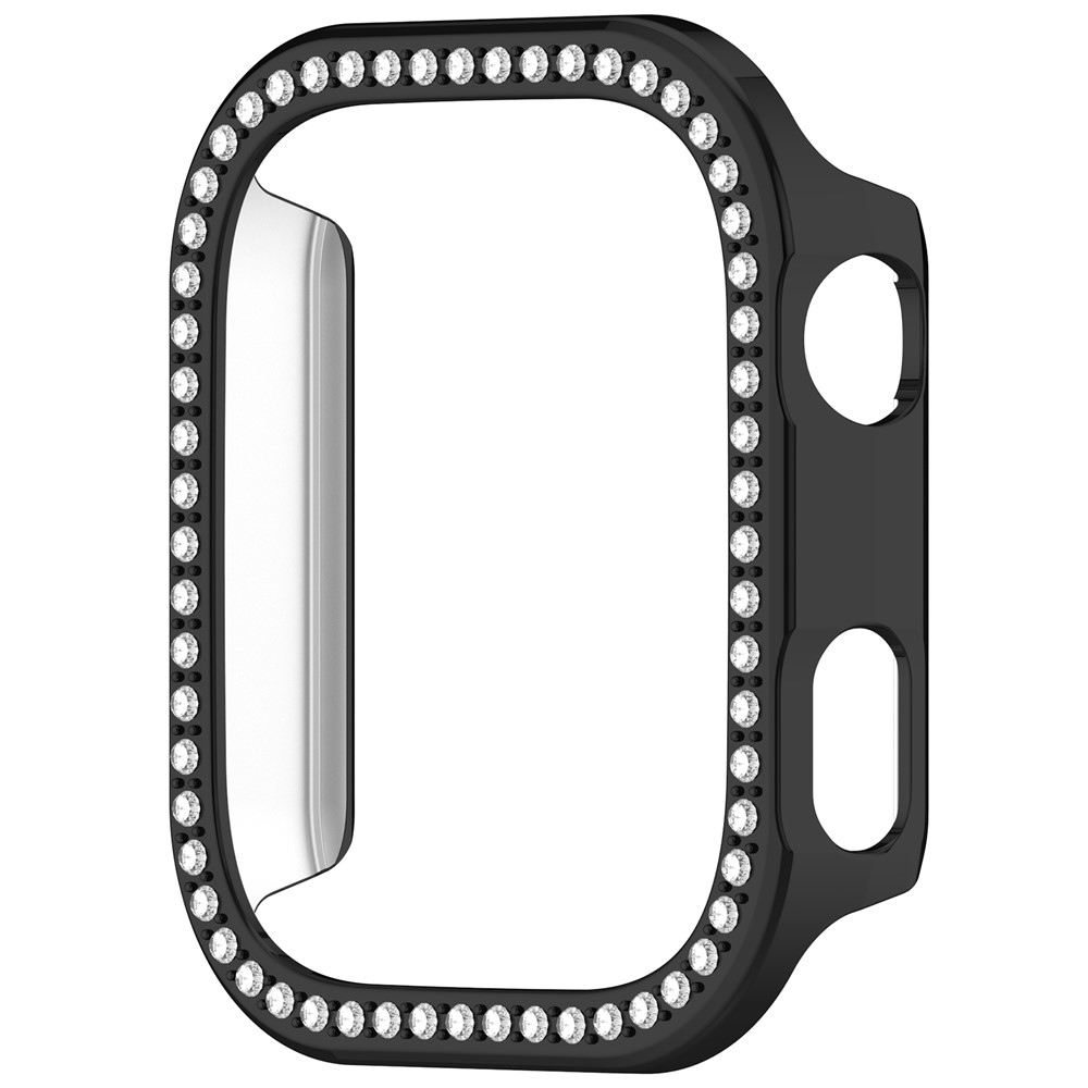Decory műanyag, rácsatlakoztatható tok strasszokkal a Xiaomi Redmi Watch 6-hoz – fekete