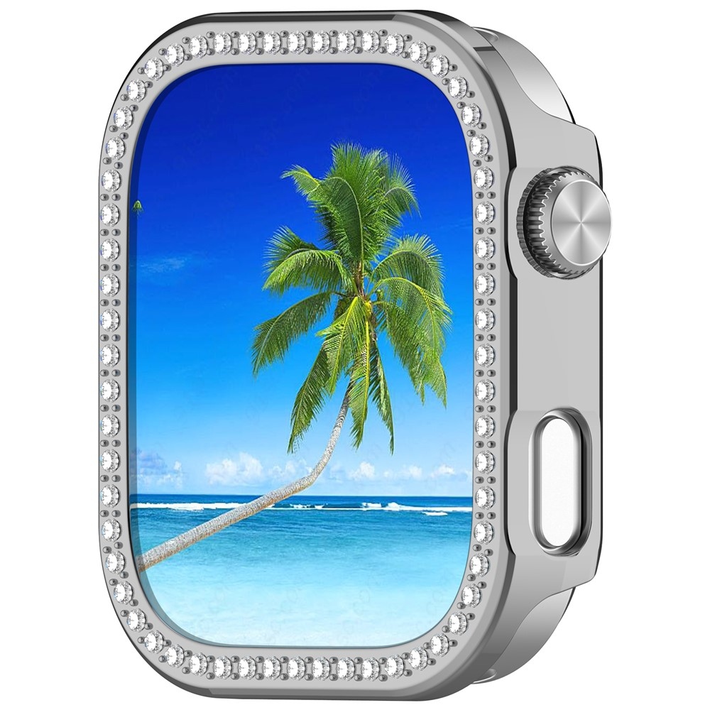 Decory műanyag, rácsatlakoztatható tok strasszokkal a Xiaomi Redmi Watch 6-hoz – ezüst színű