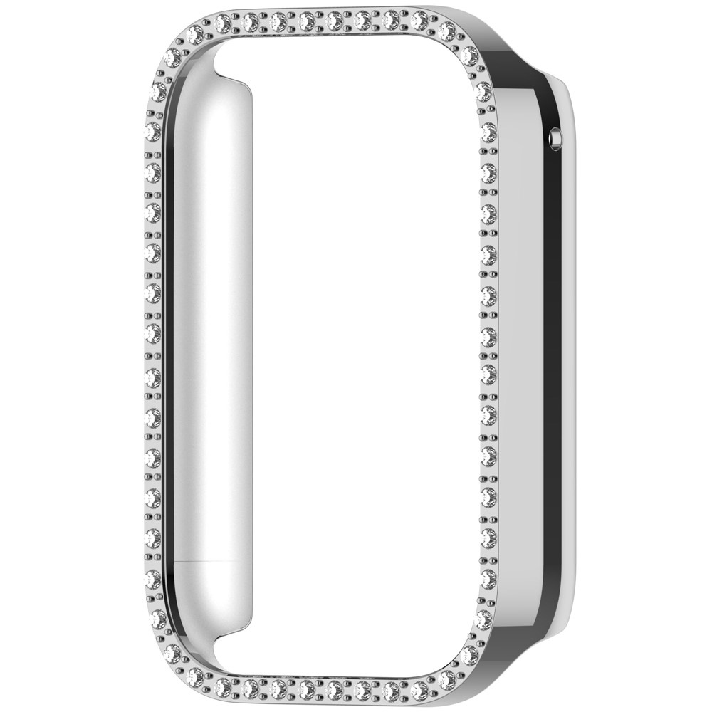 Decory műanyag, rácsatlakoztatható tok strasszokkal a Xiaomi Smart Band 8 Pro-hoz – ezüst színű