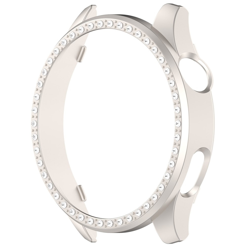 Decory műanyag, rácsatlakoztatható tok strasszokkal a Xiaomi Watch 5-hez – bézs