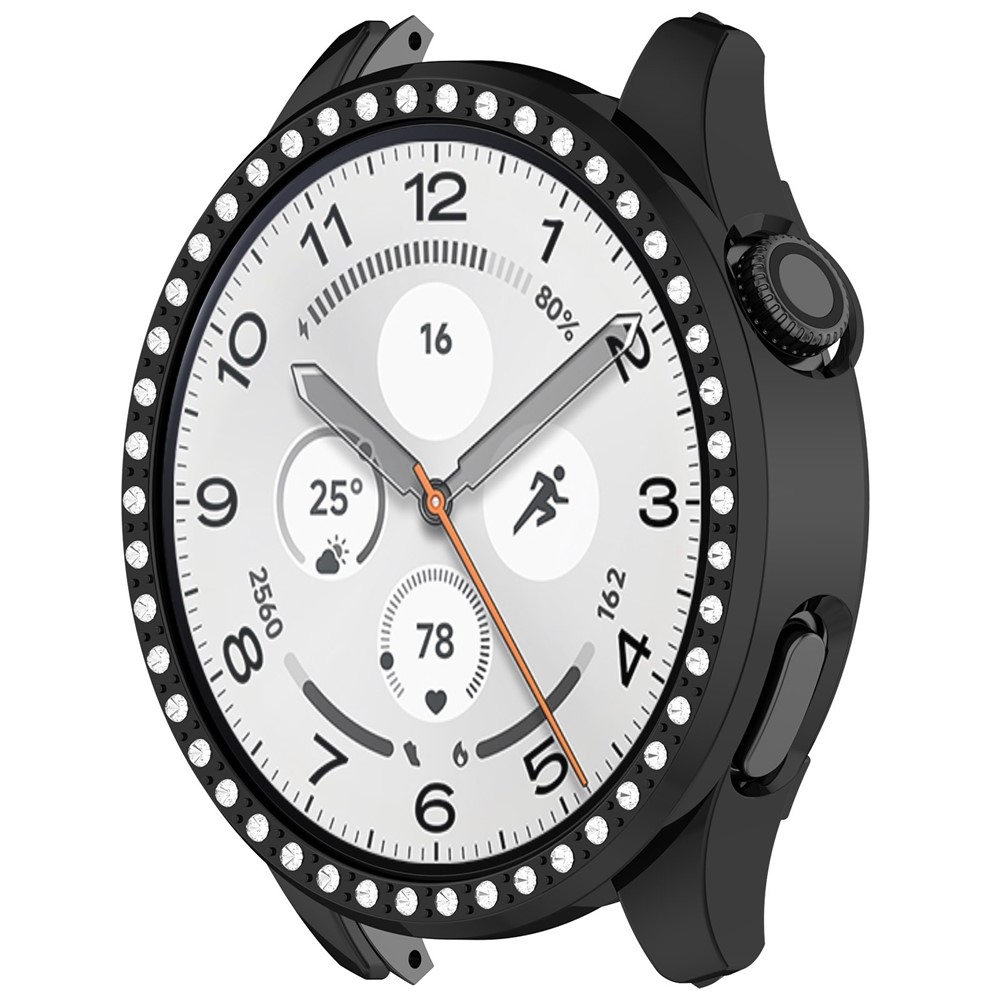 Decory műanyag, rácsatlakoztatható tok strasszokkal a Xiaomi Watch 5-hez – fekete
