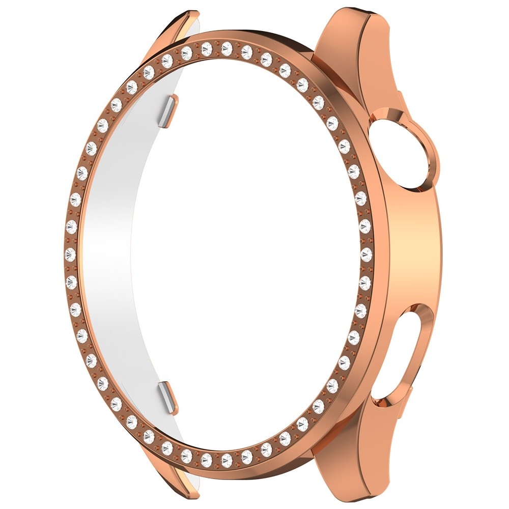 Decory műanyag, rácsatlakoztatható tok strasszokkal a Xiaomi Watch 5-hez – rózsaszín-arany